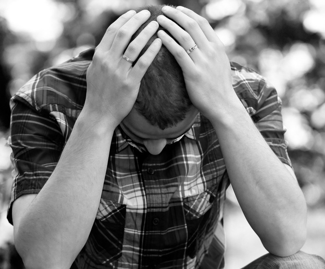 stressed out man